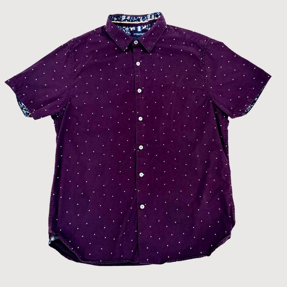 Denim & Flower Ricky Singh Button Shirt Maroon L